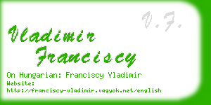 vladimir franciscy business card